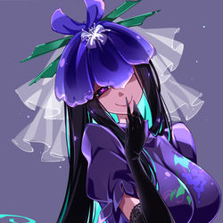 This is a pixiv picture whose title is 絶対逃がさん💜.
