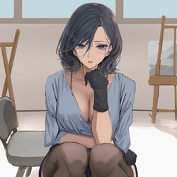 This is a pixiv picture whose title is 「描けた？」.