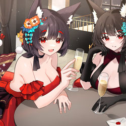 This is a pixiv picture whose title is アズレン6周年おめでとう.