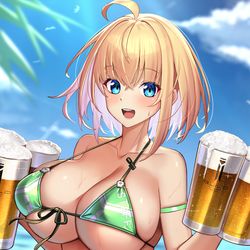 This is a pixiv picture whose title is ビール.
