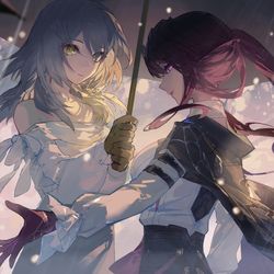This is a pixiv picture whose title is 下雨天.