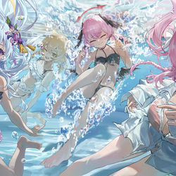 This is a pixiv picture whose title is 補習授業部.
