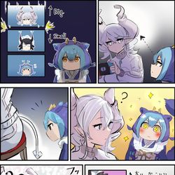 This is a pixiv picture whose title is しっぽくらべ、つのくらべ.
