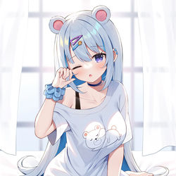 This is a pixiv picture whose title is 💙.