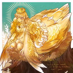 This is a pixiv picture whose title is 【Skeb】golden goose.