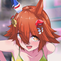 This is a pixiv picture whose title is 水着フクちゃんブロマイド.