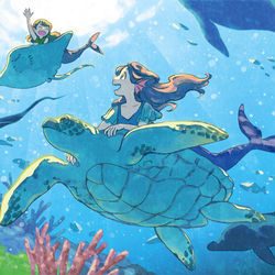 This is a pixiv picture whose title is やっほ〜.