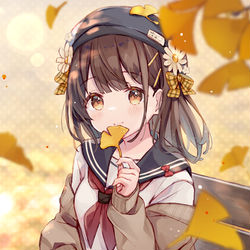 This is a pixiv picture whose title is 🍂.