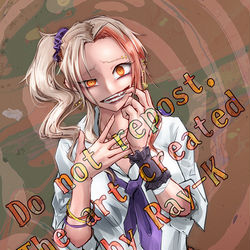 This is a pixiv picture whose title is 病みギャル.