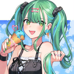 This is a pixiv picture whose title is チョコミント派.