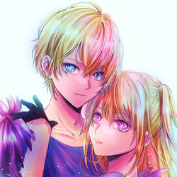 This is a pixiv picture whose title is アクアとルビー.