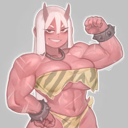 This is a pixiv picture whose title is Oni💪❤️.