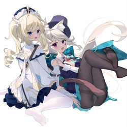 This is a pixiv picture whose title is 摸了芭芭拉和琳妮特, 芭芭拉冲呀~.