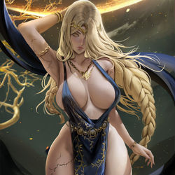 This is a pixiv picture whose title is Elden Ring Queen Marika Fanart.