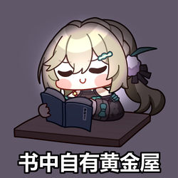 This is a pixiv picture whose title is 书中自有黄金屋（关灯）.