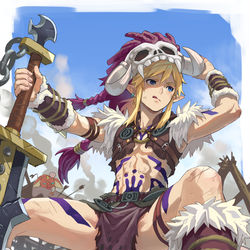 This is a pixiv picture whose title is ブレワイとティアキン.