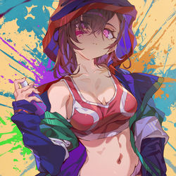 This is a pixiv picture whose title is 三日月 閑.