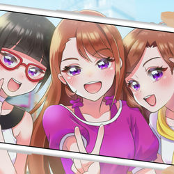 This is a pixiv picture whose title is アゲアゲ三姉妹✌️.