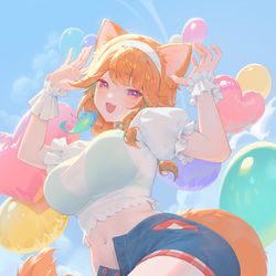 This is a pixiv picture whose title is ニャア！.