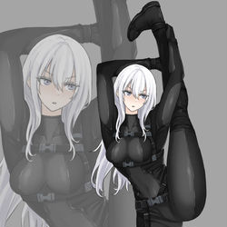 This is a pixiv picture whose title is 工作員さん　I字バランス.