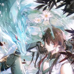 This is a pixiv picture whose title is 丹恒饮月.