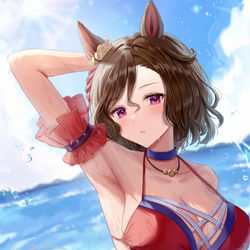 This is a pixiv picture whose title is 水着タップダンスシチー👠.