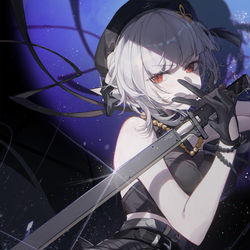 This is a pixiv picture whose title is 散華.