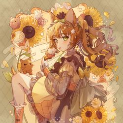 This is a pixiv picture whose title is 🌻×🍦.
