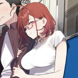 This is a pixiv picture whose title is 近視の姉＃123.
