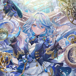 This is a pixiv picture whose title is 機械仕掛けの水底より.