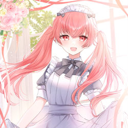 This is a pixiv picture whose title is メイド愛莉ちゃん🍑.