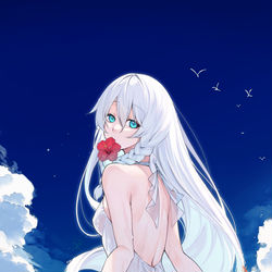 This is a pixiv picture whose title is 青く澄み渡る.