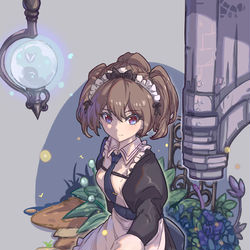 This is a pixiv picture whose title is 【摸鱼】千月家的女仆&管家.清原秋.