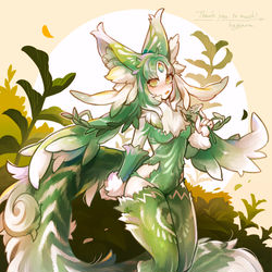 This is a pixiv picture whose title is 【Skeb】カーバンクル娘.