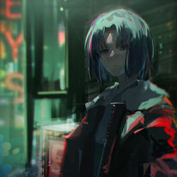 This is a pixiv picture whose title is 熱帯夜.