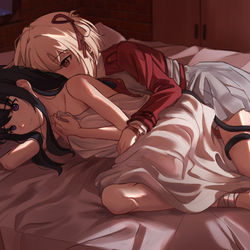 This is a pixiv picture whose title is Taking care of you.