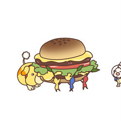 This is a pixiv picture whose title is おいしいハンバーガー！.