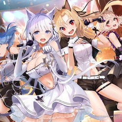 This is a pixiv picture whose title is まねきねこ✖️アズレンコラボのイラストを描かせていただきました！.