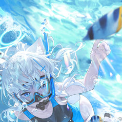 This is a pixiv picture whose title is 白子.