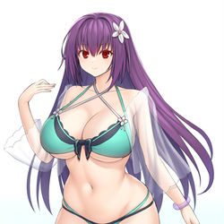 This is a pixiv picture whose title is 青翠の夏女神.