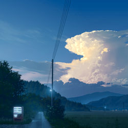 This is a pixiv picture whose title is 夕立晴れ、まわり道.