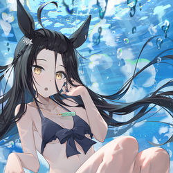 This is a pixiv picture whose title is 水着マンハッタンカフェ.