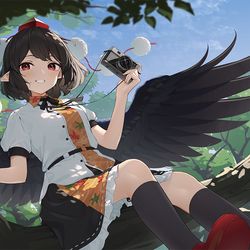 This is a pixiv picture whose title is 2024年度　「文々。新聞友の会カレンダー」.