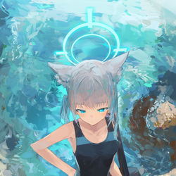 This is a pixiv picture whose title is 水着シロコ.