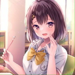 This is a pixiv picture whose title is 「こそこそ話してもいい…？」.