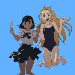 This is a pixiv picture whose title is 仲良し姉妹のきららジャンプ.