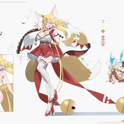 This is a pixiv picture whose title is 狐.