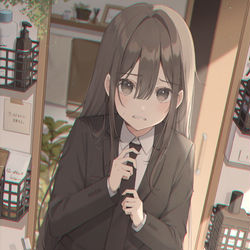 This is a pixiv picture whose title is 出勤前の忙しい朝.