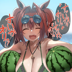 This is a pixiv picture whose title is とにかくスイカ割りがしたいダイワスイカーレットさん（賢さ６）.