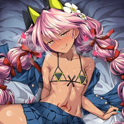 This is a pixiv picture whose title is 水着クロ.